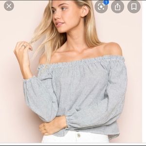 Brandy Melville off the shoulder long sleeve